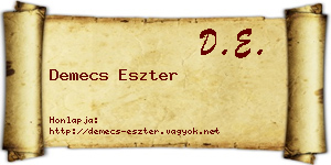 Demecs Eszter névjegykártya