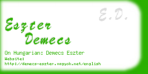 eszter demecs business card